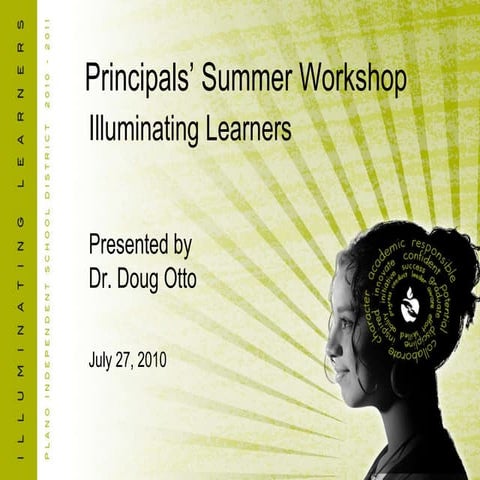 Principals summer workshop