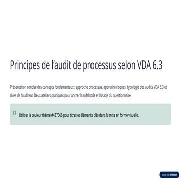 Comprendre le VDA 6.3 : Référentiel Clé de la Qualité Automobile ...