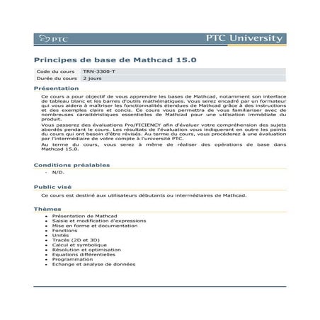 Ptc mathcad prime 4.0 brochure | PDF
