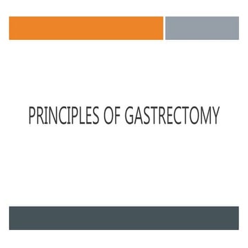 Principes of gastrectomies