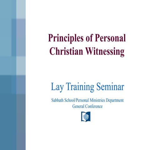 Principes of Personal Christian Witness.ppt