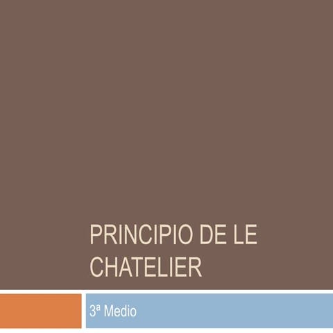 Principio de le chatelier