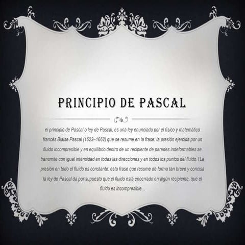 Principio de pascal | PPTX