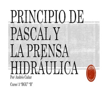 Principio de pascal | PPTX
