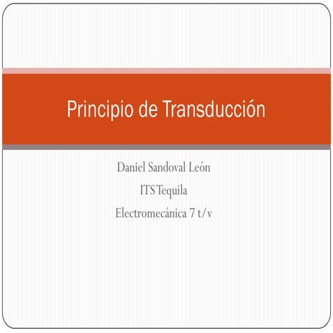 Principio de transducción