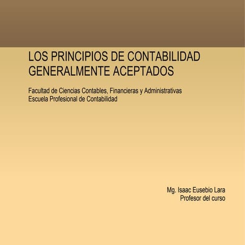 Principios De Contabilidad | PPT