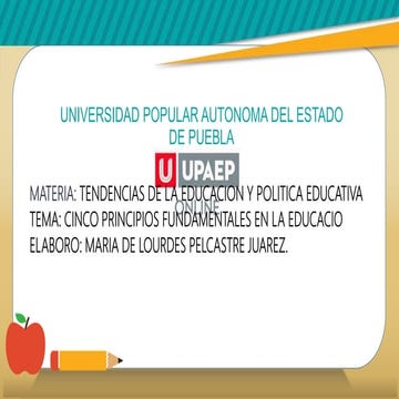 Los principios de la calidad educativa | PPTX