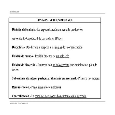 Principios de Fayol