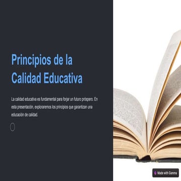 5 principios fundamentales para garantizar la calidad educativa | PPTX