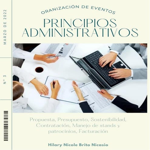 Principios Administrativos en la Organización de Eventos Turísticos y Hoteleros 