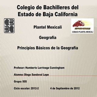 Principios basicos de la geografia
