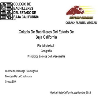 Principios basicos de la geografia