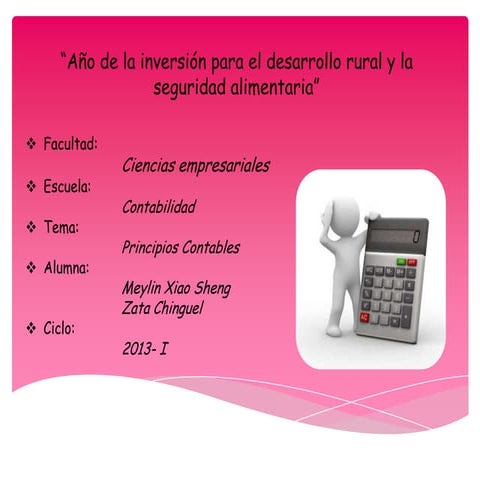 Principios De La Contabilidad | PPT