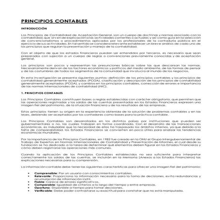 Principios básicos de contabilidad | PPTX