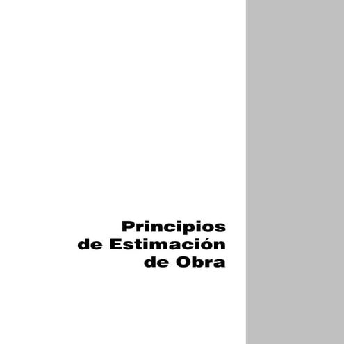 Principios de estimacion de obra