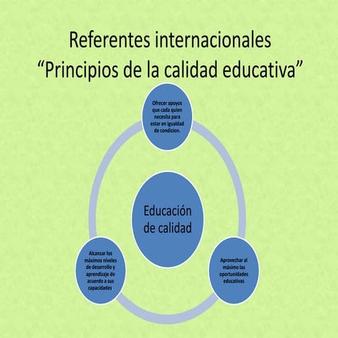 Principios de la calidad educativa. referentes internacionales | PPTX