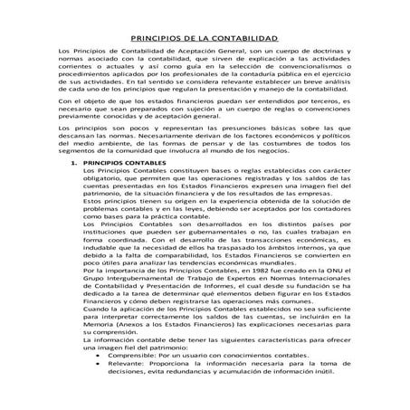 Principios de la contabilidad
