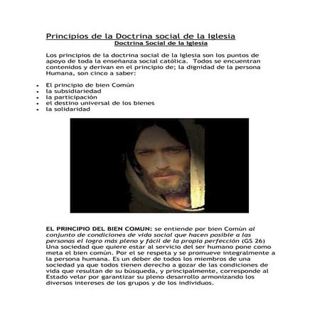Principios y valores de la doctrina social de la Iglesia | PPT