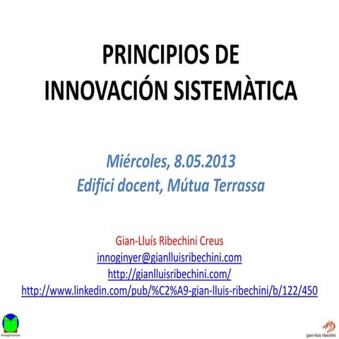 Principios de la innovacion sistematica