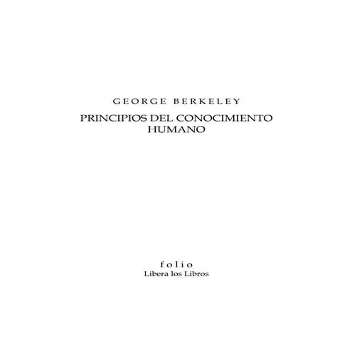 Principiosdelconocimiento berkeley | PDF