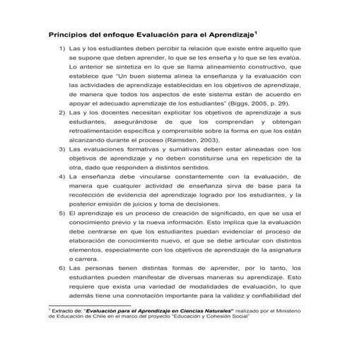 Principios de la evaluación del aprendizaje | PPTX