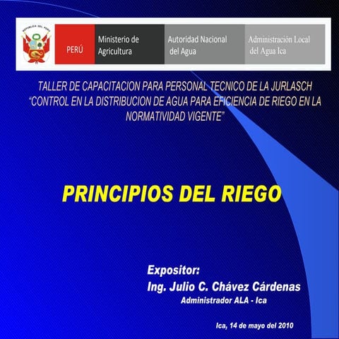 Principios del riego