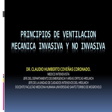 Principios de Ventilacion Mecanica Invasiva y No Invasiva