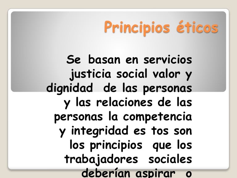 Principios eticos