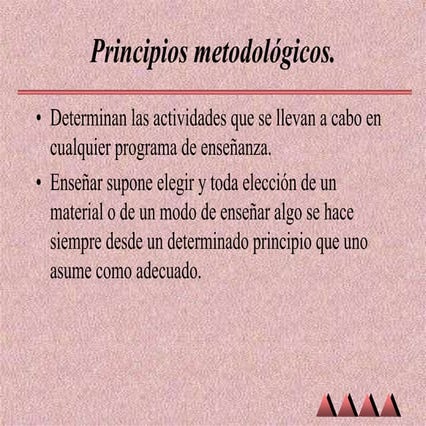 Principios metodológicos