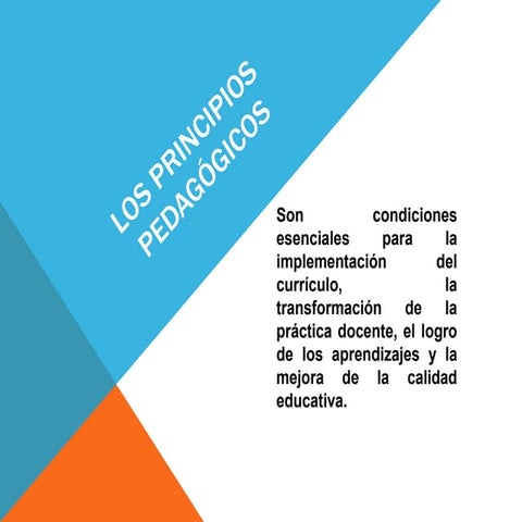 Principios pedagogicos que sustentan el plan de estudios 2011 | DOC