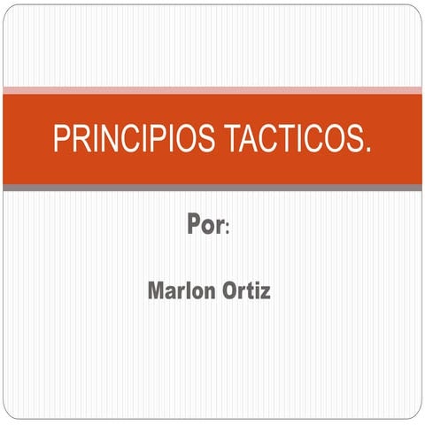 Principios tacticos