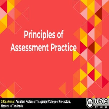 Principle of Assessment Practice