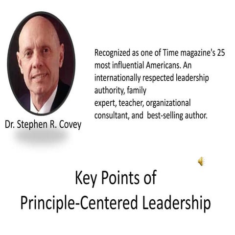 Principle centered leadership