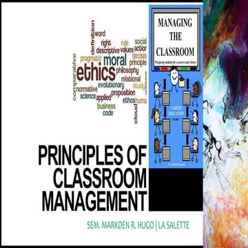 Principle of Classroom Management