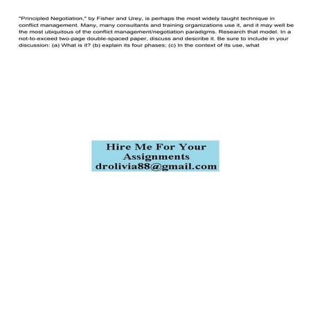 Principled Negotiation by Fisher and Urey is perhaps the.pdf