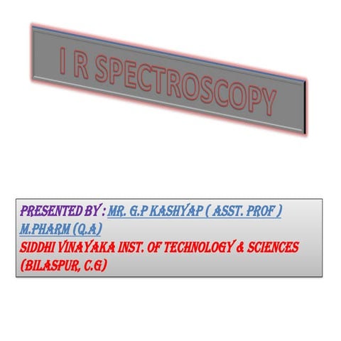 Principle & app and instrumentaton of IR