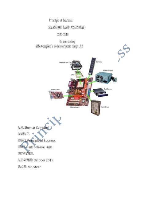 Dwayne francis pob sba final ( cxc ) | DOCX | Desserts and Baking ...