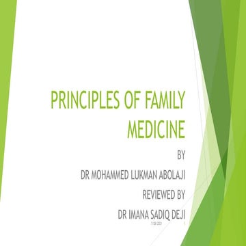 Principle of family medicine