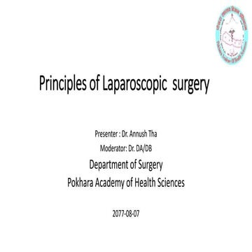 Principle of laparoscopic surgery