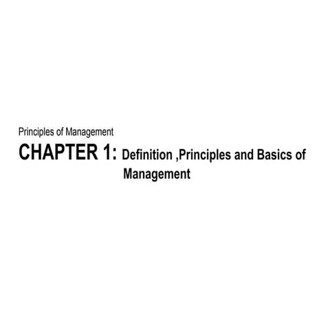 Principle of management