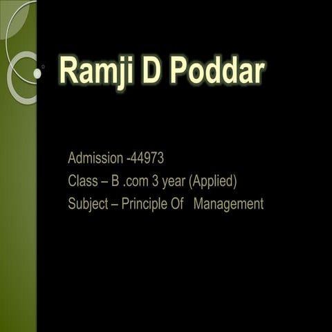 Principle of management
