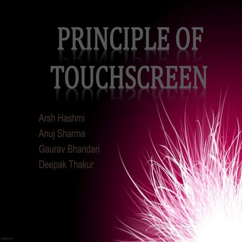 Principle of touchscreen1.