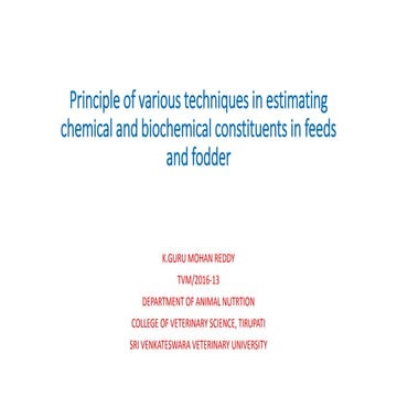 Principle of various techniques in estimating chemical and biochemical consti...