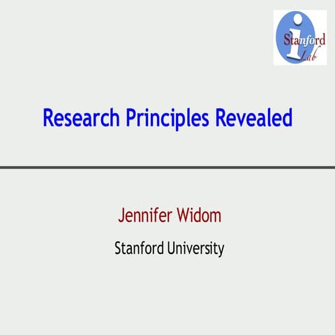 Database Research Principles Revealed