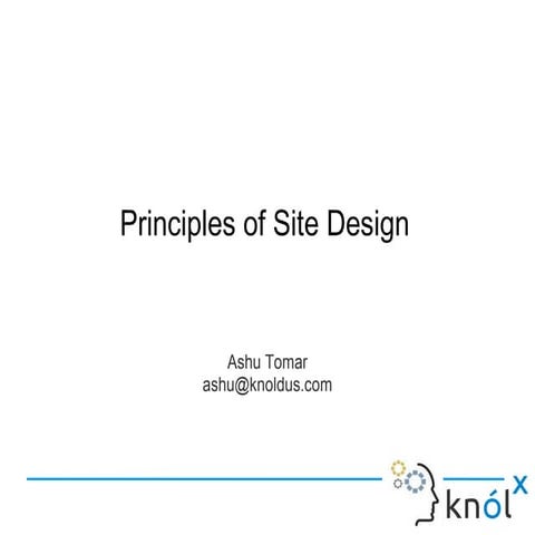 Principles of site design