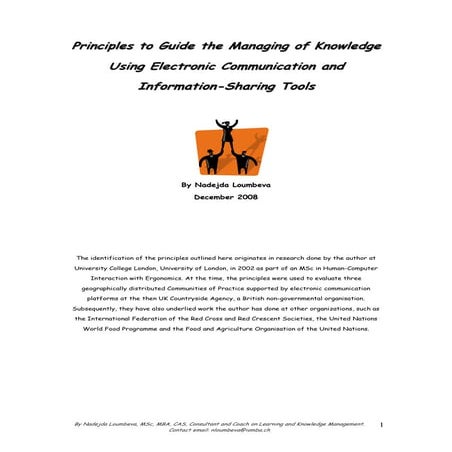 Principles For Managing Of Knowledge Using ICTs