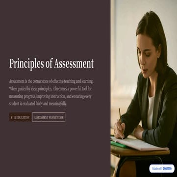 Principles_of_Assessment for the effective learning | PPTX