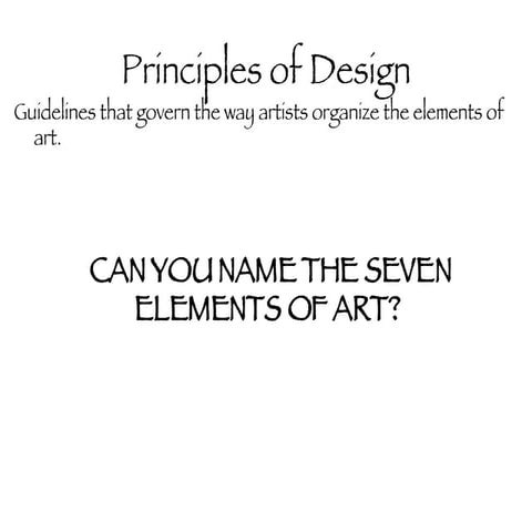 Principles Of  Design