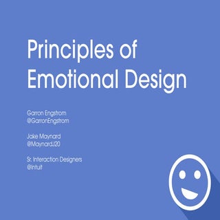 Principles of Emotional Design