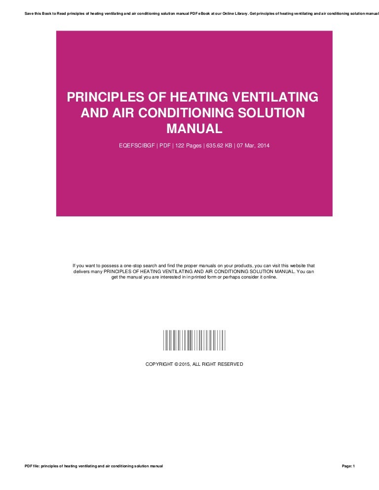 Principles ofheatingventilatingandairconditioningsolutionmanual